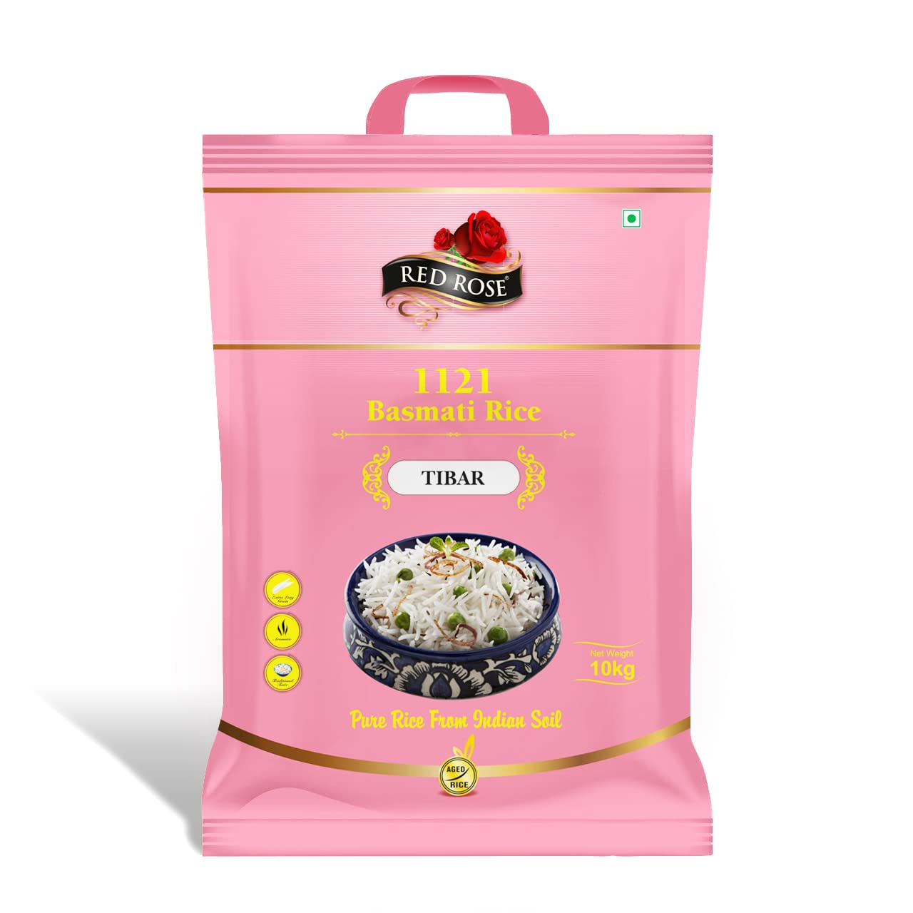 Red Rose Tibar Basmati Rice, Perfectly Aged, Grain with Rich Aroma, Best Indian Basmati Rice, 10 Kg (B0BZD8YV78) Amazon Price History, Amazon Price Tracker