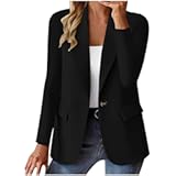 Womens Blazer Business Casual Open Front Long Sleeve Blazer Fully Lined Suit Jacket Work Office Professional Clothes