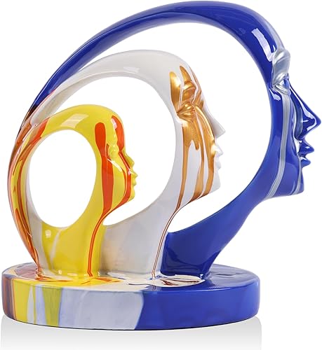 DOVDOV Estatua colorida de cara de pensador, escultura artística moderna para decoración del hogar, mesa de centro de sala de estar, mesa de disponible en Yaxa Colombia