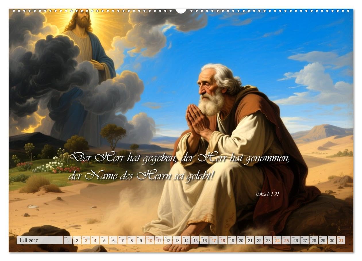 Die Kraft der Bibel (hochwertiger Premium Wandkalender 2027 DIN A2 quer), Kunstdruck in Hochglanz: Ausgewählte Bibelzitate in malerischen Bildern (CALVENDO Glaube)
