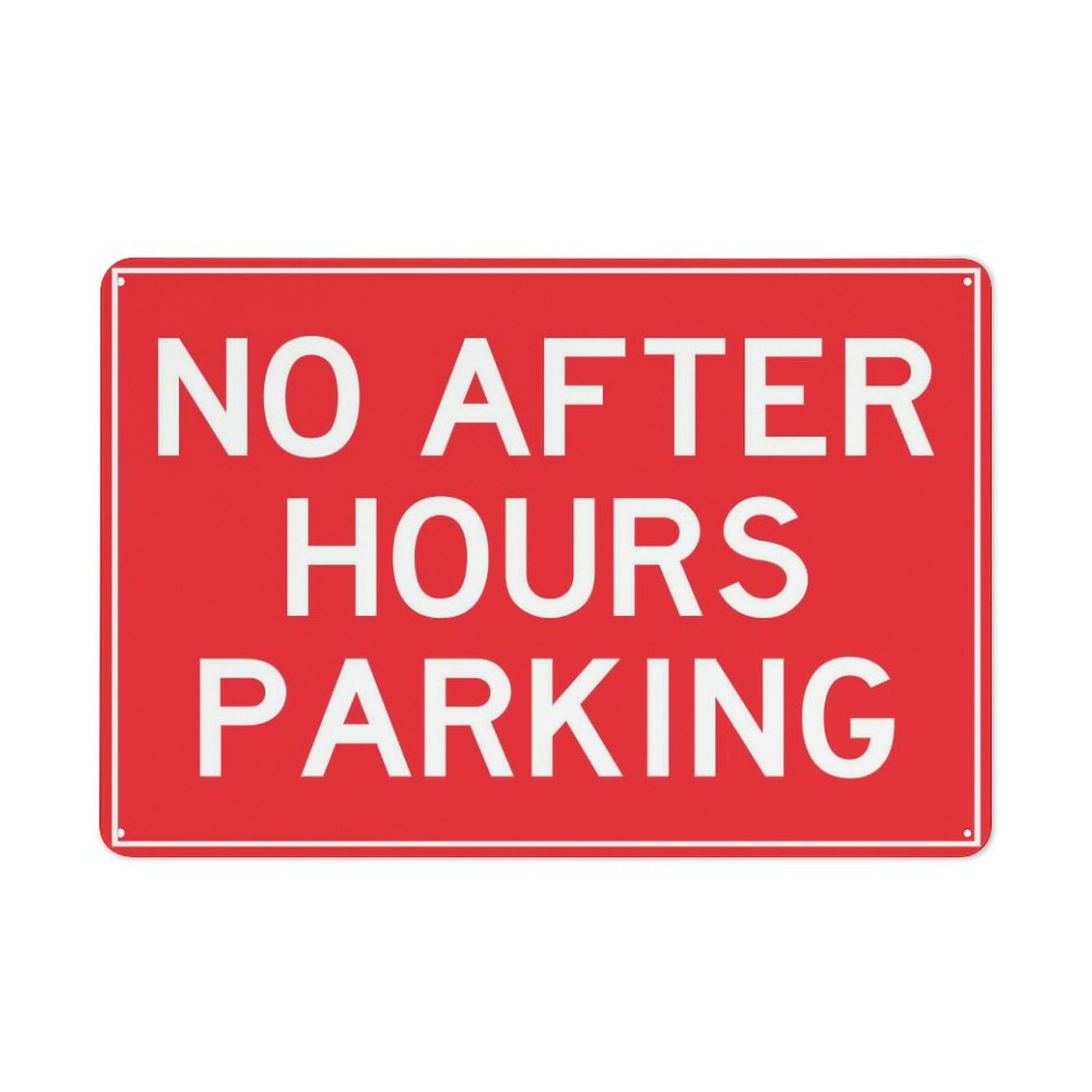 Xewazd A2052 No After Hours Parking 8"X12" Aluminum Tin Sign - Safety Warning Alert For Indoor & Outdoor Use