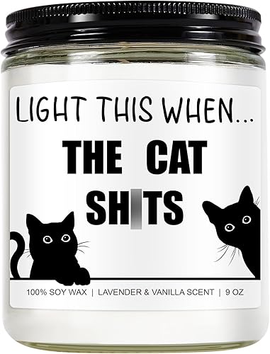 Younift Vela de gato, regalos de gato negro, regalos de gato para amantes de los gatos, regalos para amantes de los gatos para mujeres, hombres,