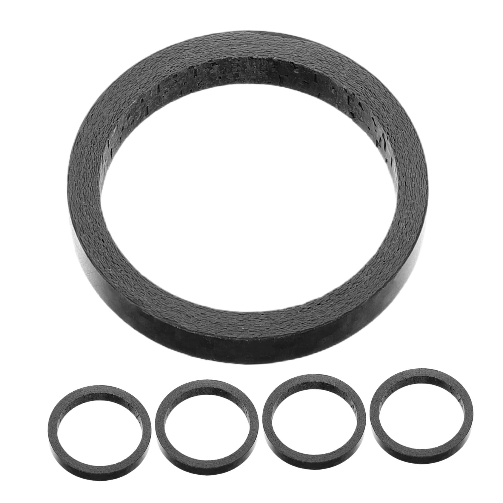 HANABASS 5pcs Carbon Fiber Bike Handlebar Spacers Bicycle Carbon Fiber Spacer for Mountain Road Bikes