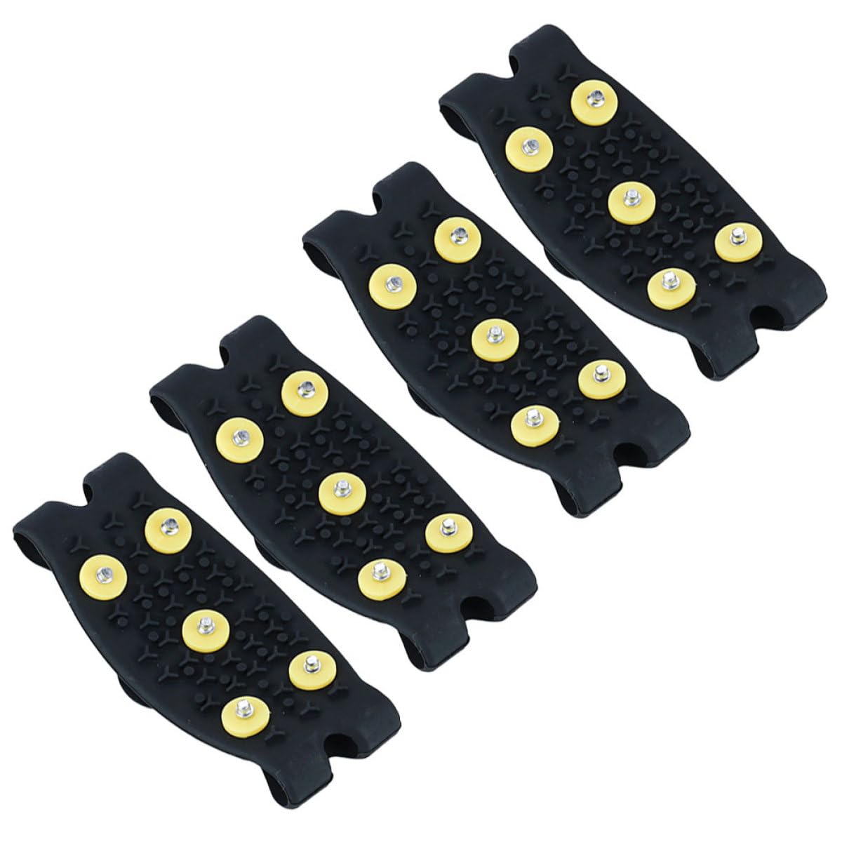 2 Pares de Crampones Plegables de TPE Excelente Agarre para Calzado de Montaña Negro, Ideales para Camping y Senderismo en Invierno
