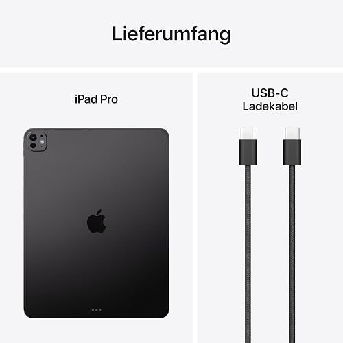 Apple iPad Pro 13 Pouces (M5) : Écran Ultra Retina XDR Verre Standard, 1 to, Caméra Avant Horizontale 12 MP/Caméra arrière 12 MP, Wi-FI, Autonomie d’Une journée — Noir sidéral - 6