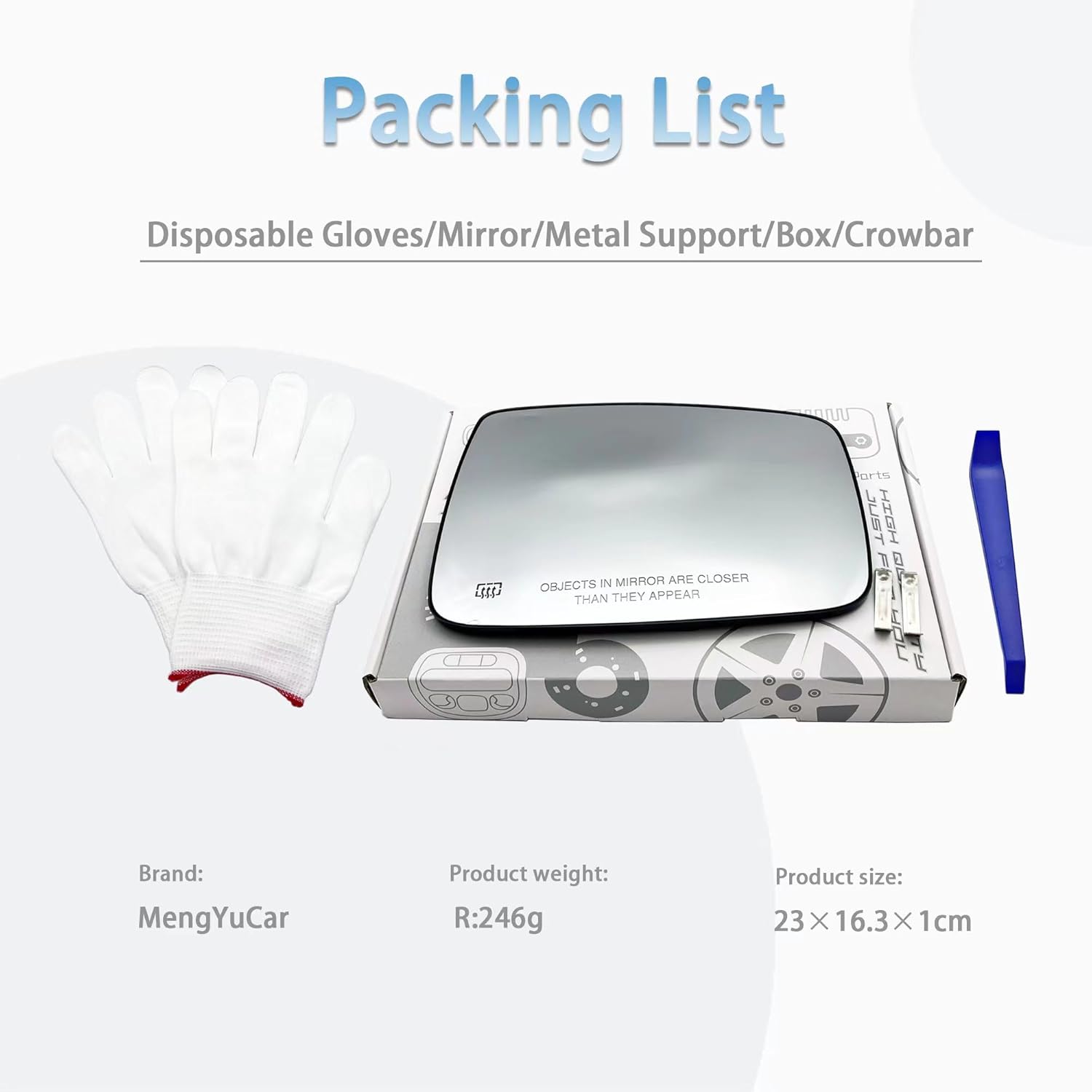 Right Passenger Side Mirror Glass Replacement For Dodge Ram 1500 2500 2009-2018 Right Power Heated Convex Mirror Glass 68079363AA 68050299AA