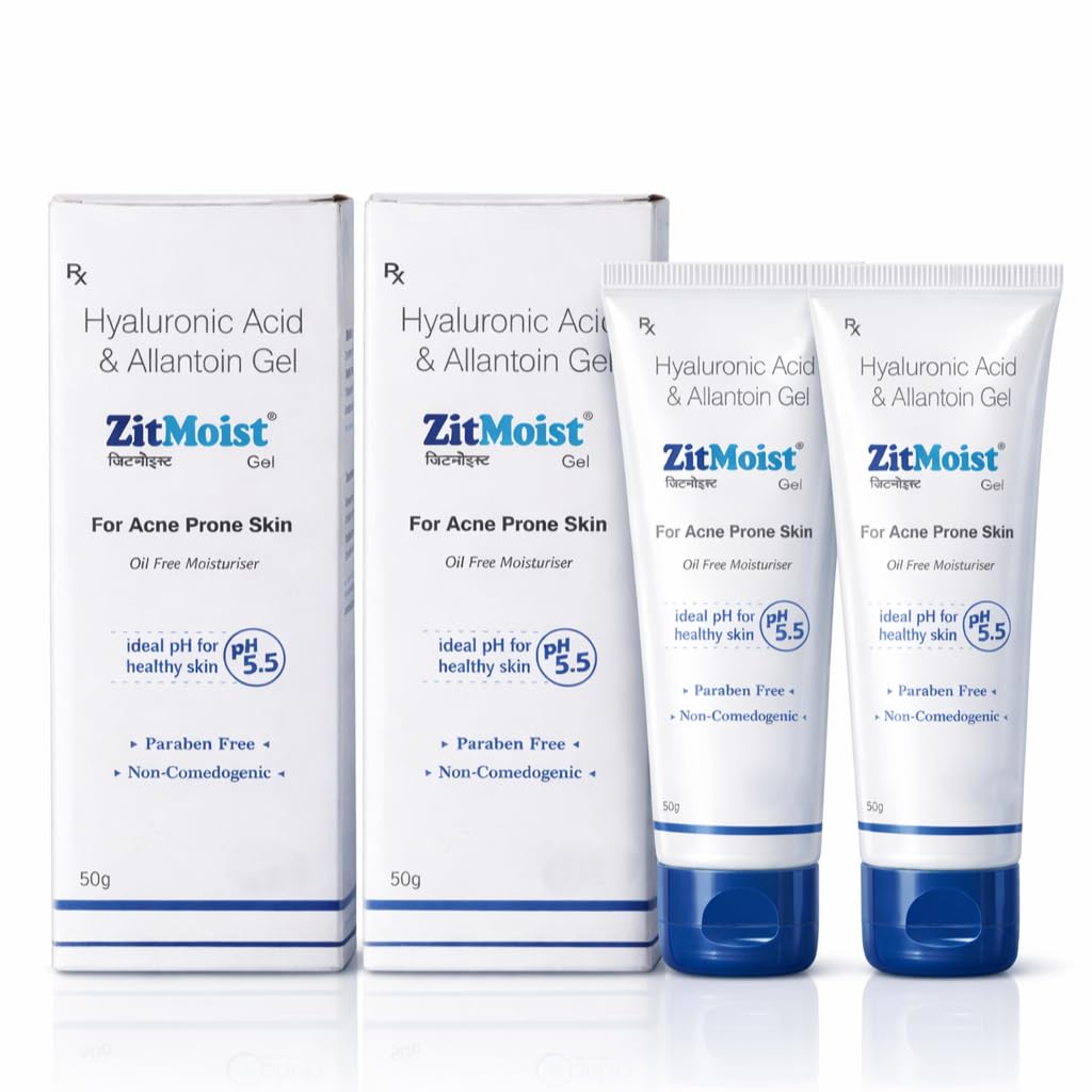 Zit-Moist Hyaluronic Acid & Allantoin Gel | Oil-Free Moisturiser for Acne Prone Skin | Non-Comedogenic, Paraben Free | pH ... - Review, Price and Buying Guide