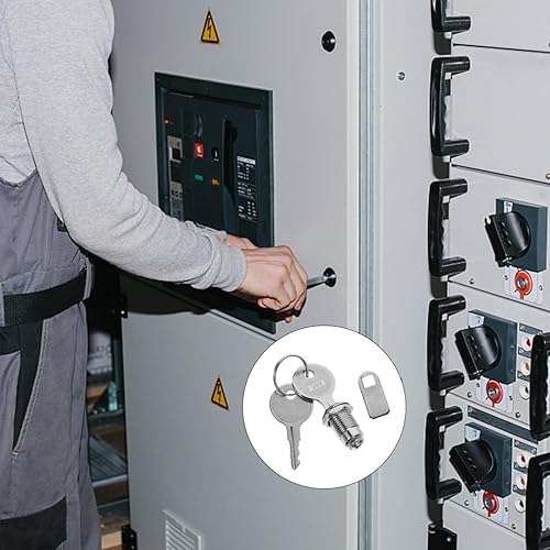 Miniatura 6 de Housoutil 2 juegos de cerradura de leva Ch751 Cerraduras de gabinete de llaves con llaves Cerraduras de cajón Cerraduras de compartimiento Rv