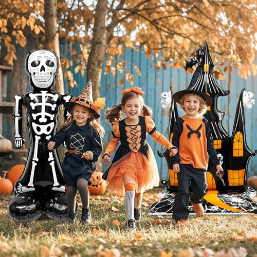 SRIZIAN 2 Pieces Halloween Foil Balloons, Inflatable Standing Halloween Foil Balloons halloween Party Decorations - Image 3