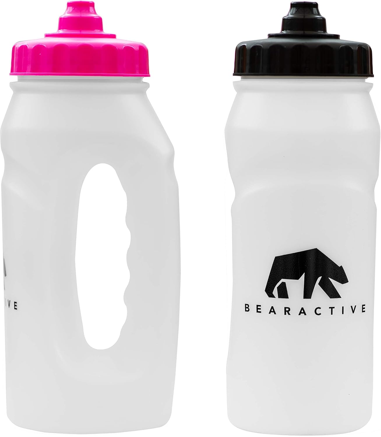 Bearactive 2 x Running Bottle Lightweight 500 ml Handheld Sports Water Bottles with Valve Sprout
