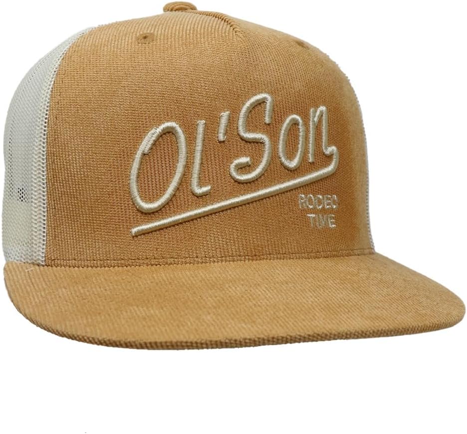 Rodeo Time Dale Brisby Ol' Son Direct Stitch Adjustable Snapback Hat (US, Alpha, One Size, Corduroy - Yellow)