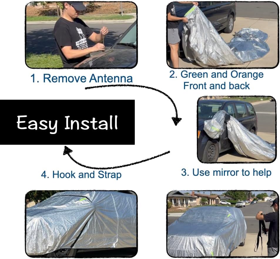 Urby Toyota Sienna Car Cover and Odyssey Car Cover, Ultimate Waterproof Solution, Ideal Fit as Mini-Van Cover for Caravan, Pacifica, Carnival, Sedona and Quest.