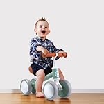 Baby Balance Bike for 1 Year Old Girl Gifts, 10-24 Month Toddler Balance Bike, 4 Silent Wheels Pre-School First Ride On Toys, 1st Birthday Gifts (Green)