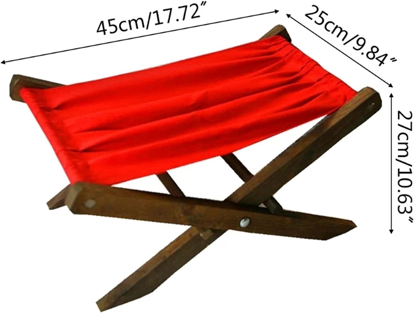 新生児写真撮影小道具 生まれたばかりの赤ちゃん写真小道具デッキチェア木製フォトシューティングチェア 広い使用範囲(Red)