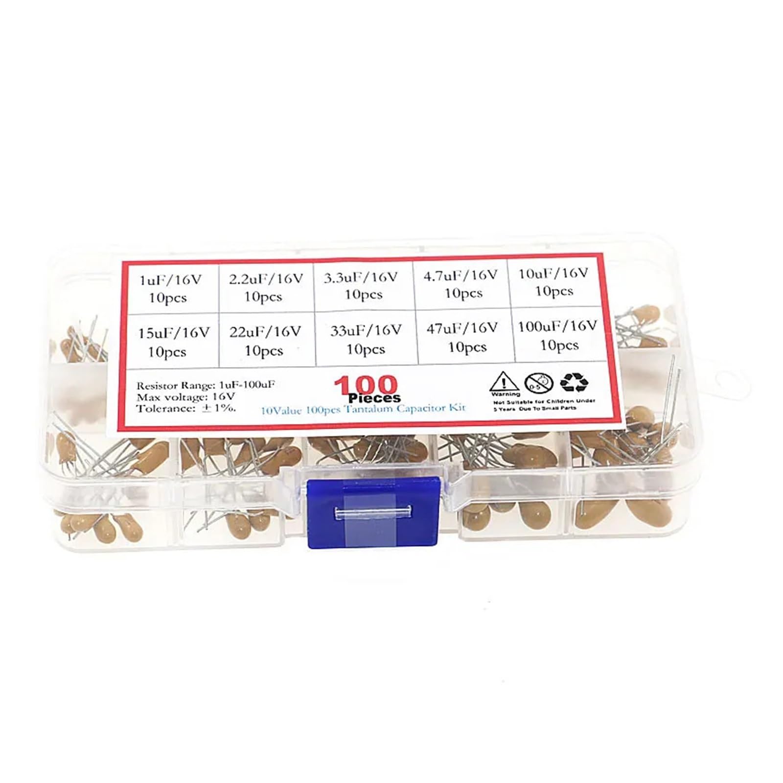 10PCS A B C D Case Tantalum Capacitor 6V 10V 16V 25V 35V 50V 0.1UF 1uf