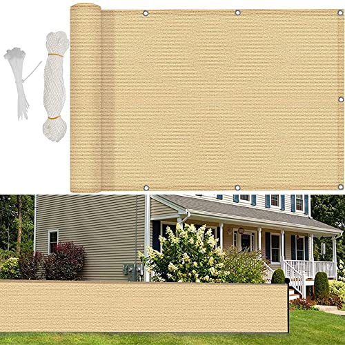 YANHONG Recinzione Copertura per Balcone 85x200cm(33x79inch) Recinzione Copertura Schermante per Balcone Privacy Resistente alle intemperie per Balcone da Giardino, Giallo