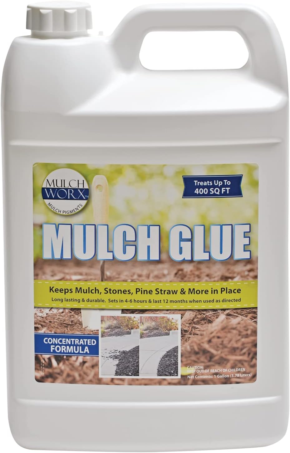 Mulch Glue Concentrated Gallon Glues & Locks Mulch