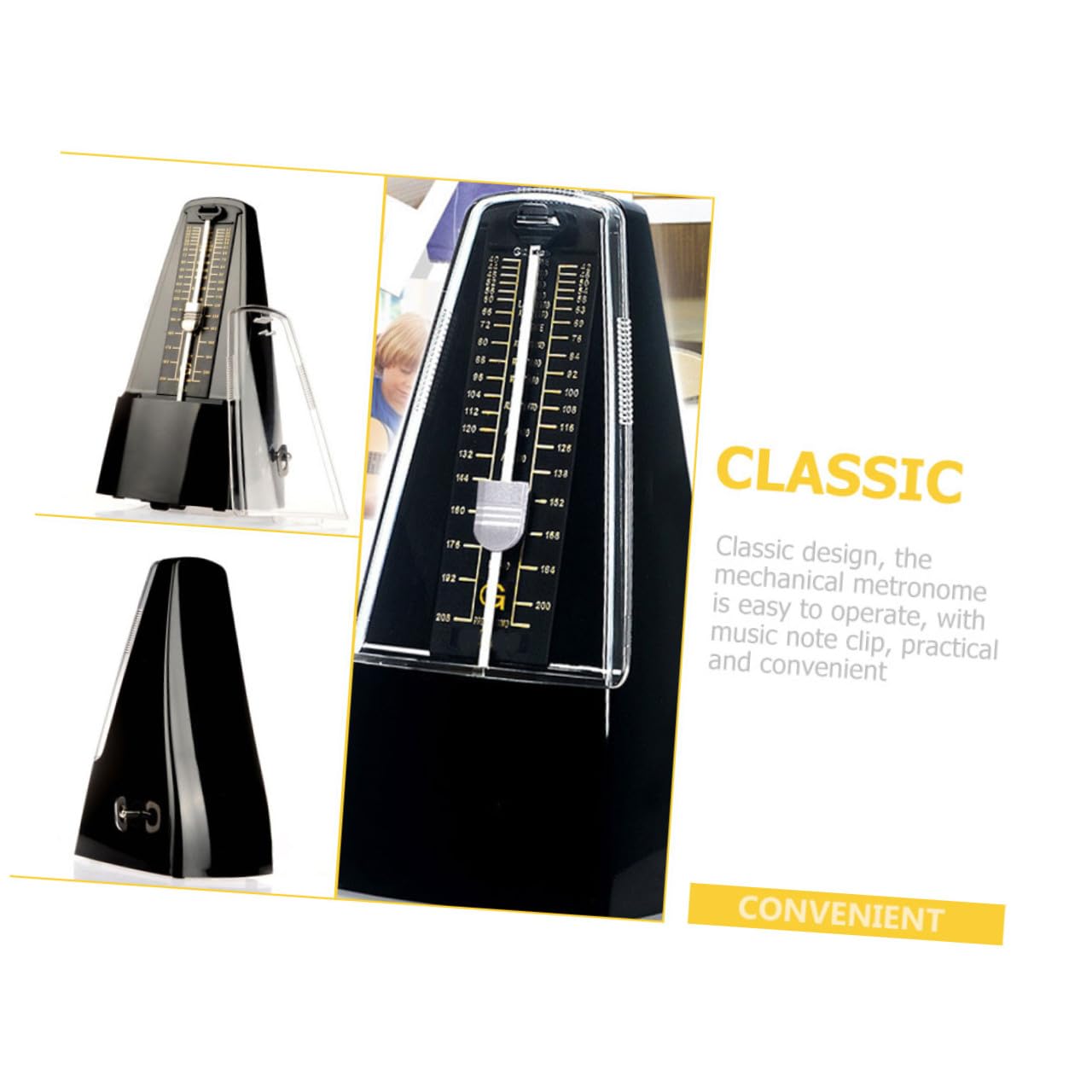 UPKOCH 1satz Mechanisches Für Gitarre Klavier Violine Mit Musikbuch Und Clip Präzises Rhythmusgerät Für Anfänger Und Geeignet Für Verschiedene Instrumente
