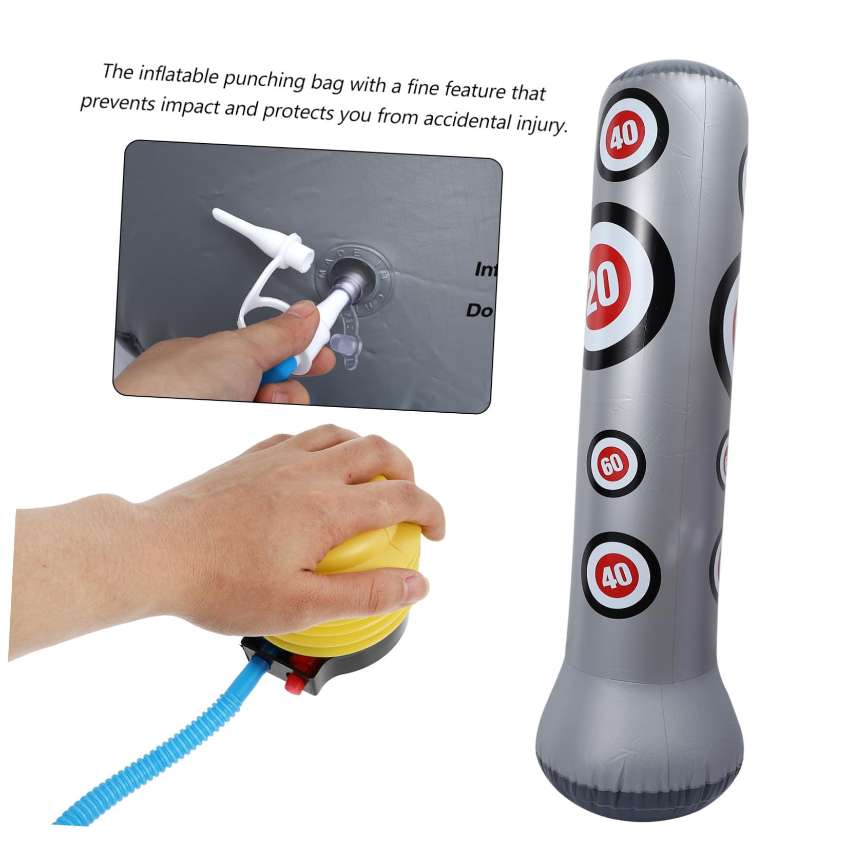 ERINGOGO Colonne Libère Gonflable 1,6m et Garçon de Le PVC Boxe Améliore Jouet L'agilité Stress Couleur Aléatoire Filles et Adultes Maison et Salle de Sport