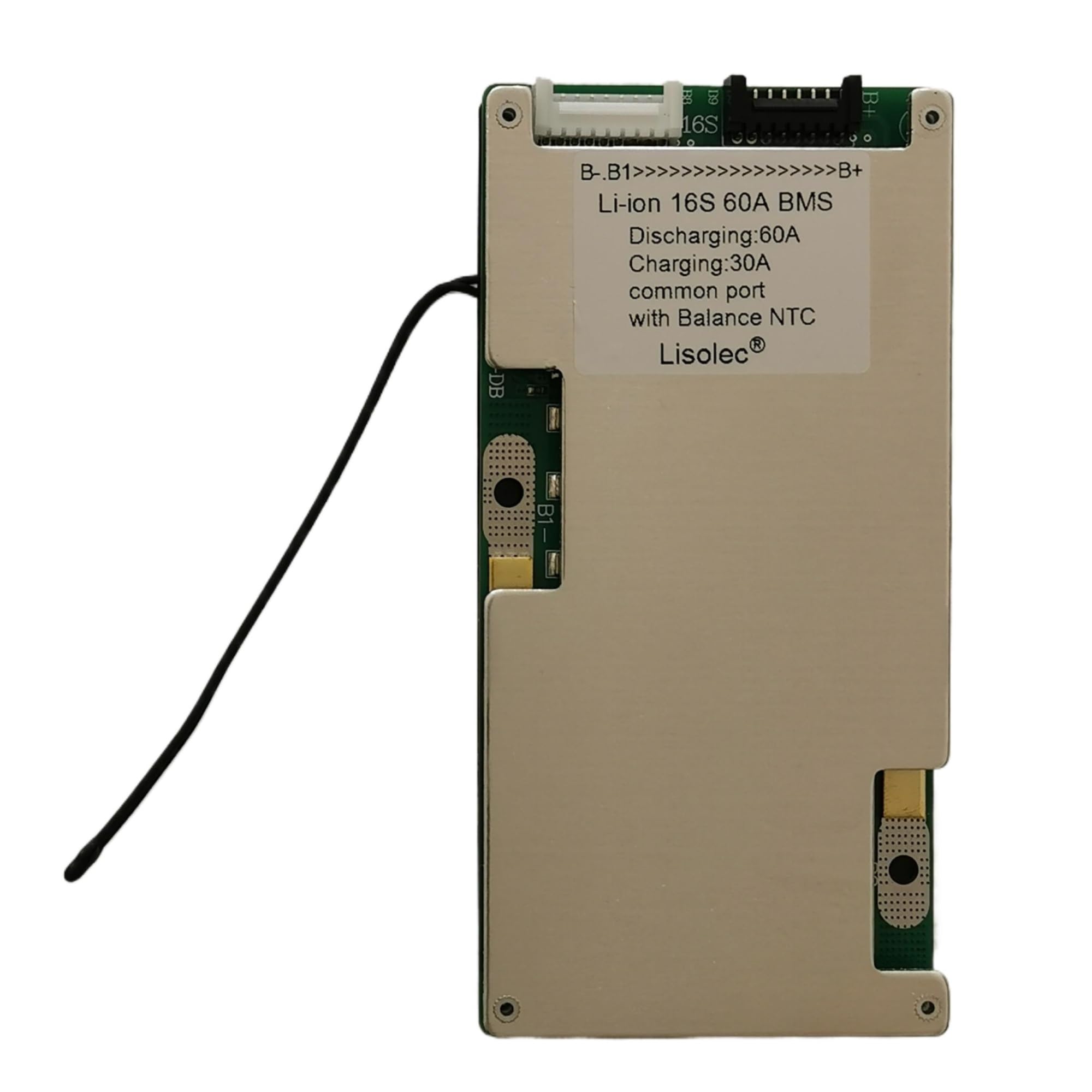 Batería LiFePO4 de iones de litio de 5S a 20S, equilibrio BMS y Sensor de temperatura NTC, 12V, 18V, 24V, 36V, 48V, 60V, 72V, 40A, 50A, 60A, 80A, 100A, 120A, PCB PCM(100A Common Port NTC,Li-ion 16S)