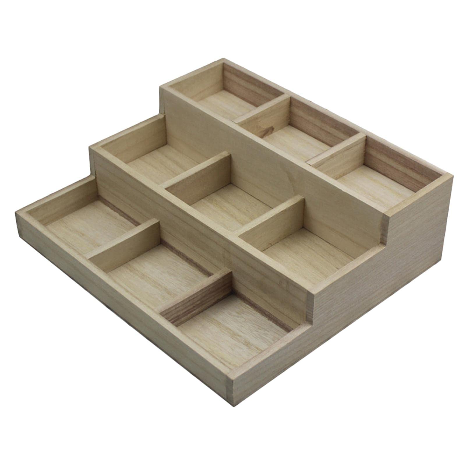 LOOM TREE® Wooden Makeup Organizer Drawer Bathroom Organizer Case Jewelry 9 Grid 3 Tier | Home & Garden | Household Supplies & Cleaning | Home Organization | Storage Boxes 4