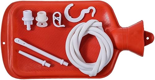 Kit de bolsa de enema de 2 cuartos de galón de agua y café para el hogar, kit de limpieza de colon sin BPA, bolsa de agua caliente con manguera de 5