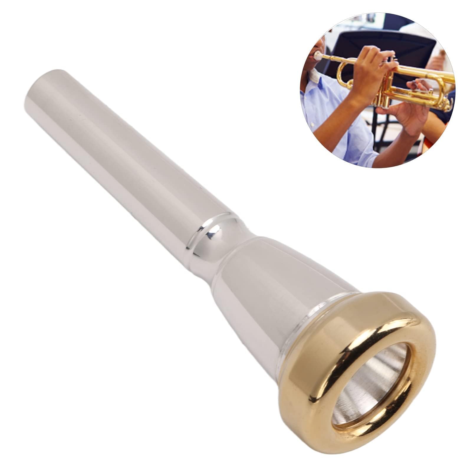 Set di Bocchini per Tromba in Metallo Lucido – Bocchini 3C, 3B, 2C, 2B per Tromba da Concerto e Jazz – Accessori per Strumenti Musicali Professionali – Adatti a Trombe Standar