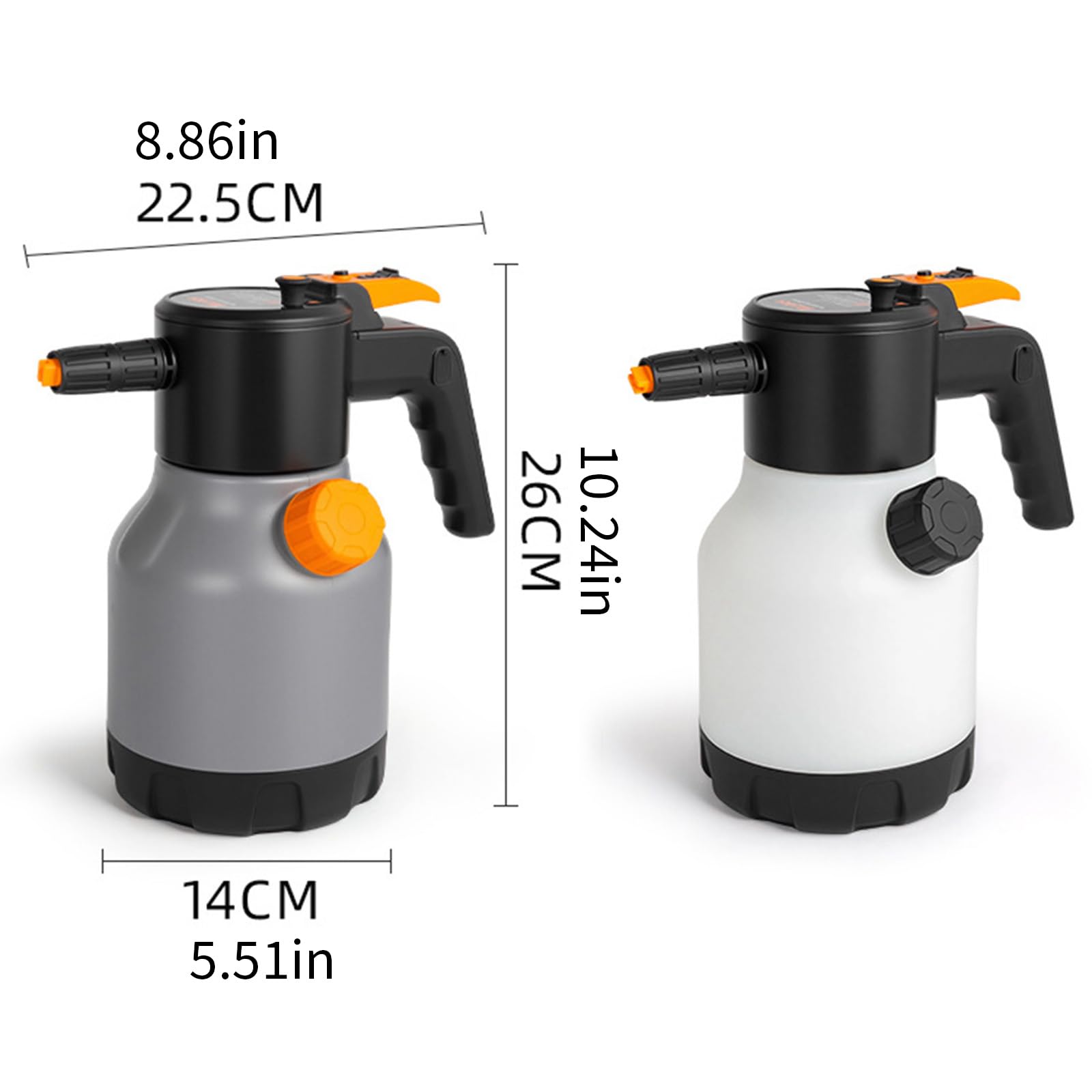 Aplicador eléctrico de espuma para lavado de coches, batería de 2600 mAh, capacidad de 1,7 L, USB, de carga rápida, aplicador de espuma inalámbrico para lavado de automóviles de alta presión