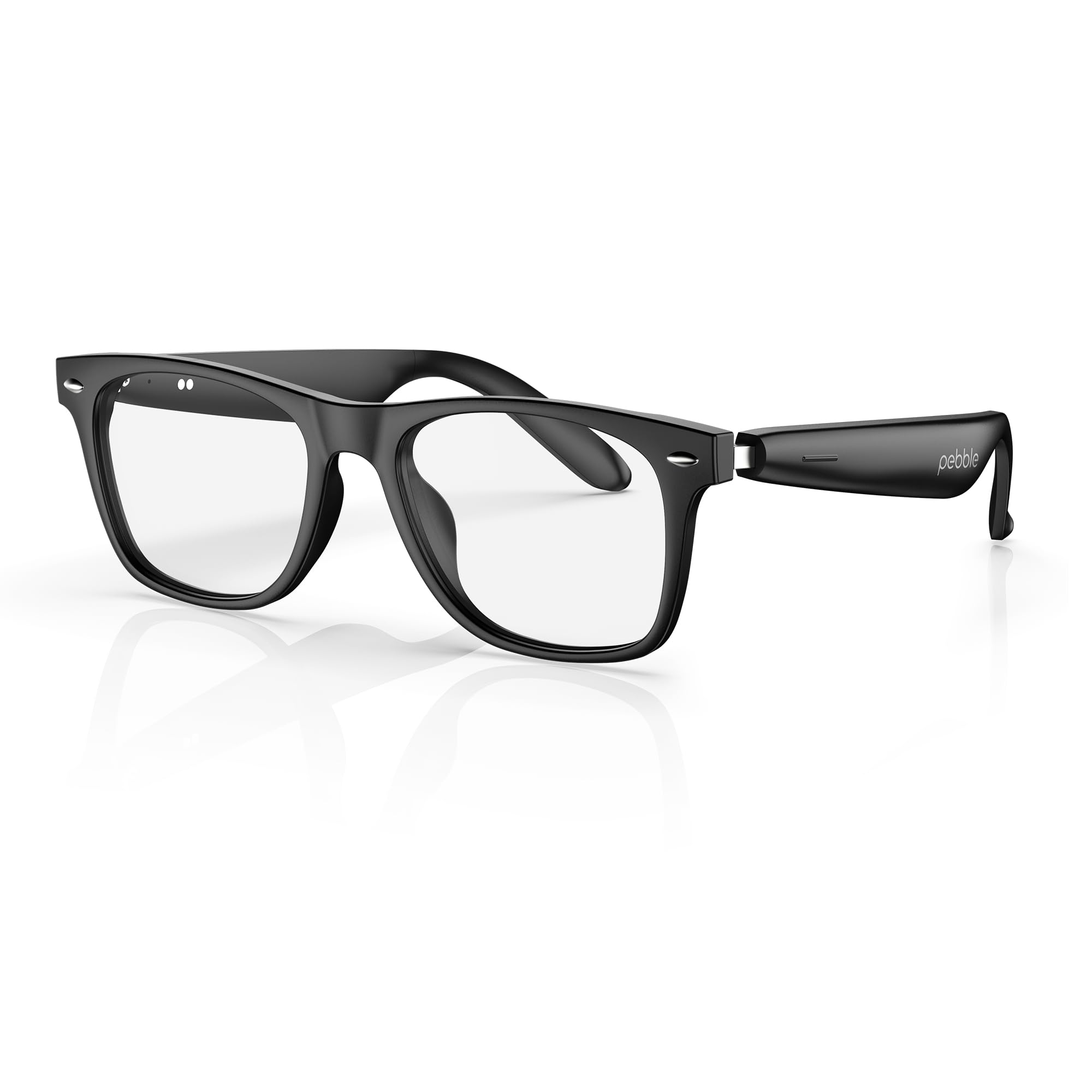 Pebble Onyx Smart Glasses 5.4 with Dual Speakers, BT Calling, Voice Assistant & 10-Hour Battery | Premium Metal Hinge Design (Crystal Black)-image-42
