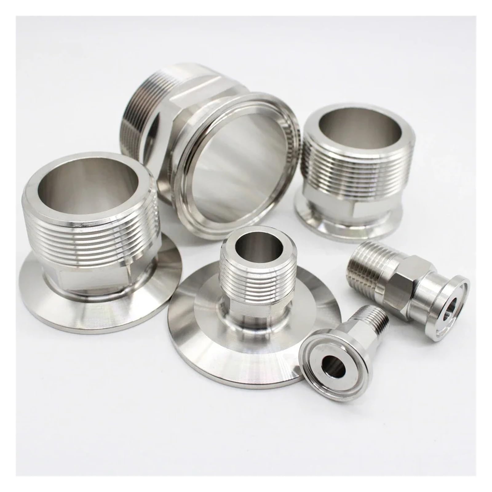 AARTERZZA 1PC TC 77.5mm 2" Tri Clamp NPT Male SS304 Supply Fitting Connector Stainless Ferrule