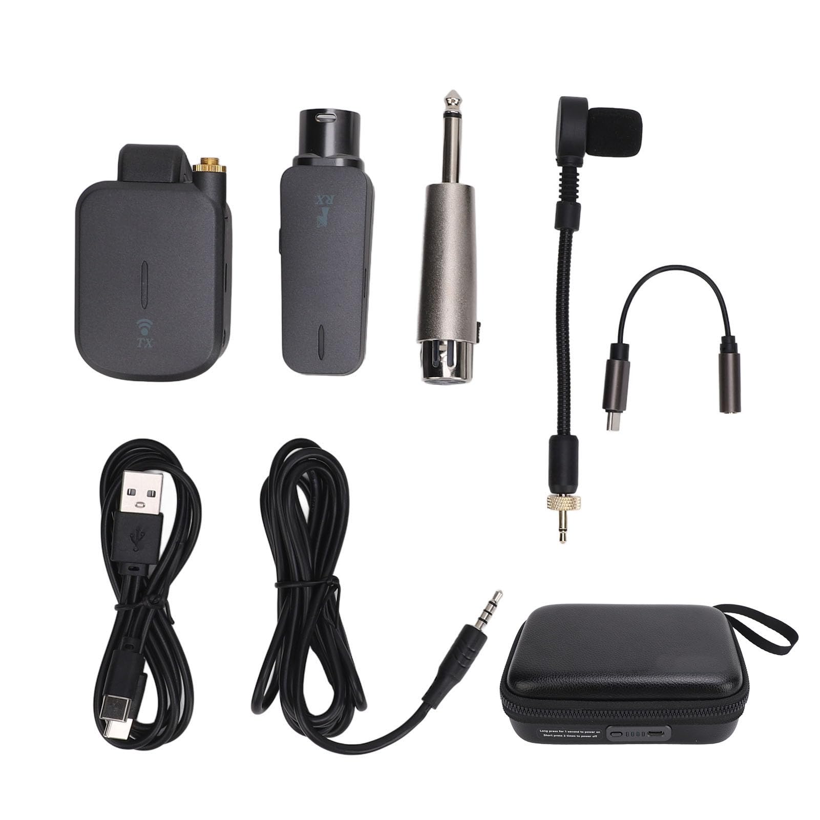 Alomejor microfonico per sassofono wireless UHF banda di frequenza 652-663 MHz trasmissione stabile, qualità del suono chiara, batteria integrata
