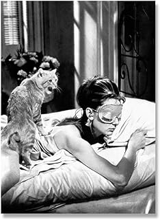 OPBGM Audrey Hepburn Colazione da Tiffany Poster e Stampe di Film di Arte della Parete della Tela di Canapa Pittura Immagini A Parete per Soggiorno Complementi Arredo Casa-20X30 Pollici Senza Cornice