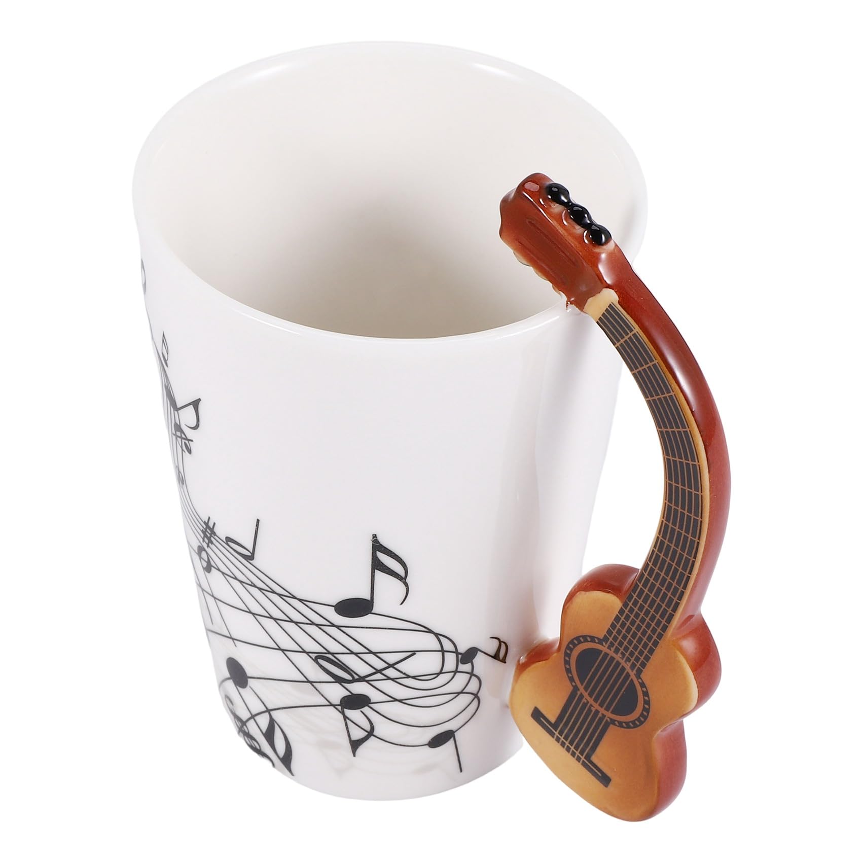 Tazza Musicale A Forma Di Chitarra Per Caffè E Tè - Idea Regalo Originale Per Musicisti - Ceramica Ergonomicamente