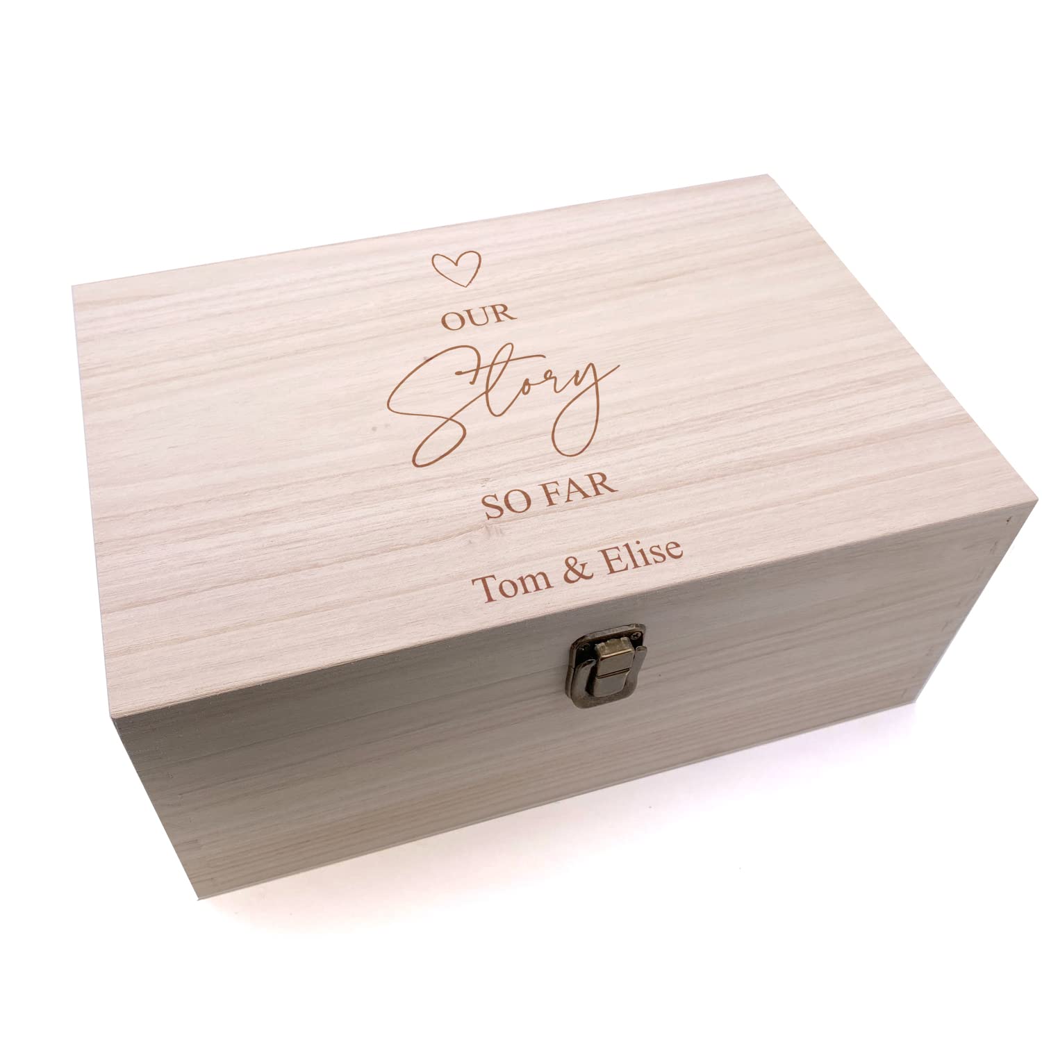 Raised Words Personalised Our Love Story Memory Keepsake Gift Box