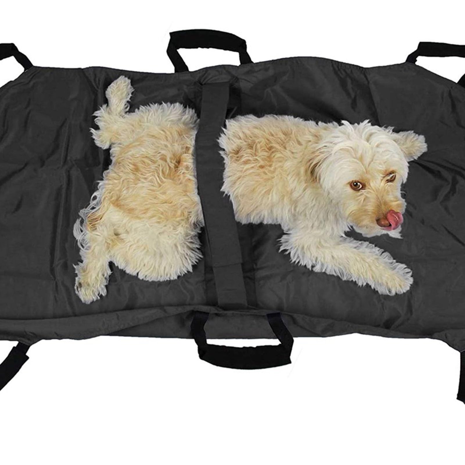 Pet Stretcher, Foldable Soft Animal Stretcher, Nylon Foldable Emergency Pet Animal Transport Stretcher Pet Dog Pet Carrier Transport Stretcher for Dogs and Other Animals Emergency Rescue, Black