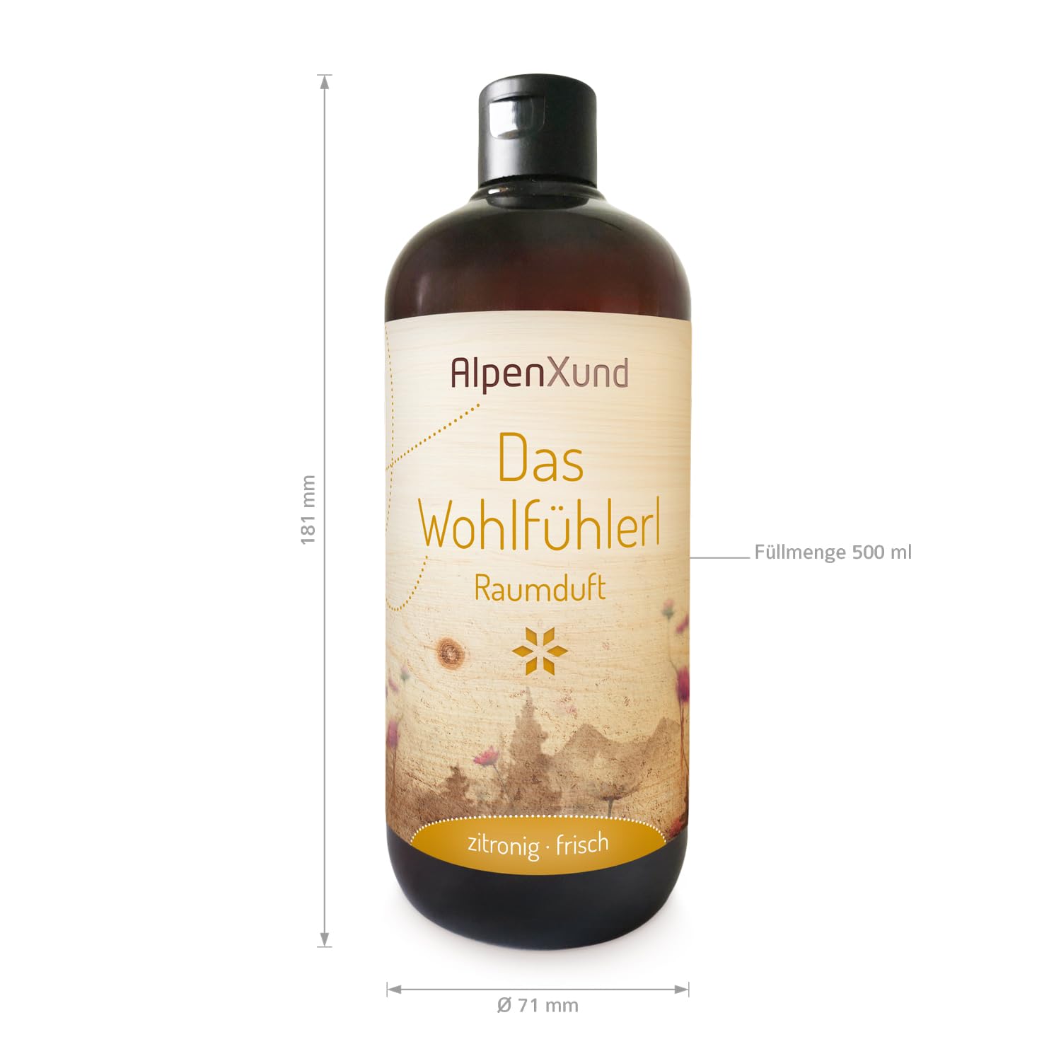 Raumduft Das Wohlfühlerl, Duftrichtung Zitronig-Frisch, Diffuser-Nachfüllpackung 500ml