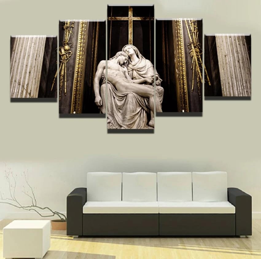 Impression sur Toile Jésus-Christ d'Art Sacré : Grand Cadre Décoration Murale Religion