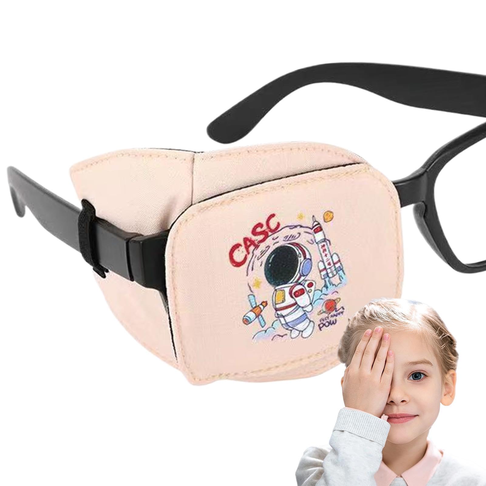Glasses Eye Patch, Shading Soft Cotton Eye Patch, Multifunctional Glasses Patch, Soft Eye Patch, Children Glasses Eyepatch, Easy To Use, Portable for Boys Girls Kids Children