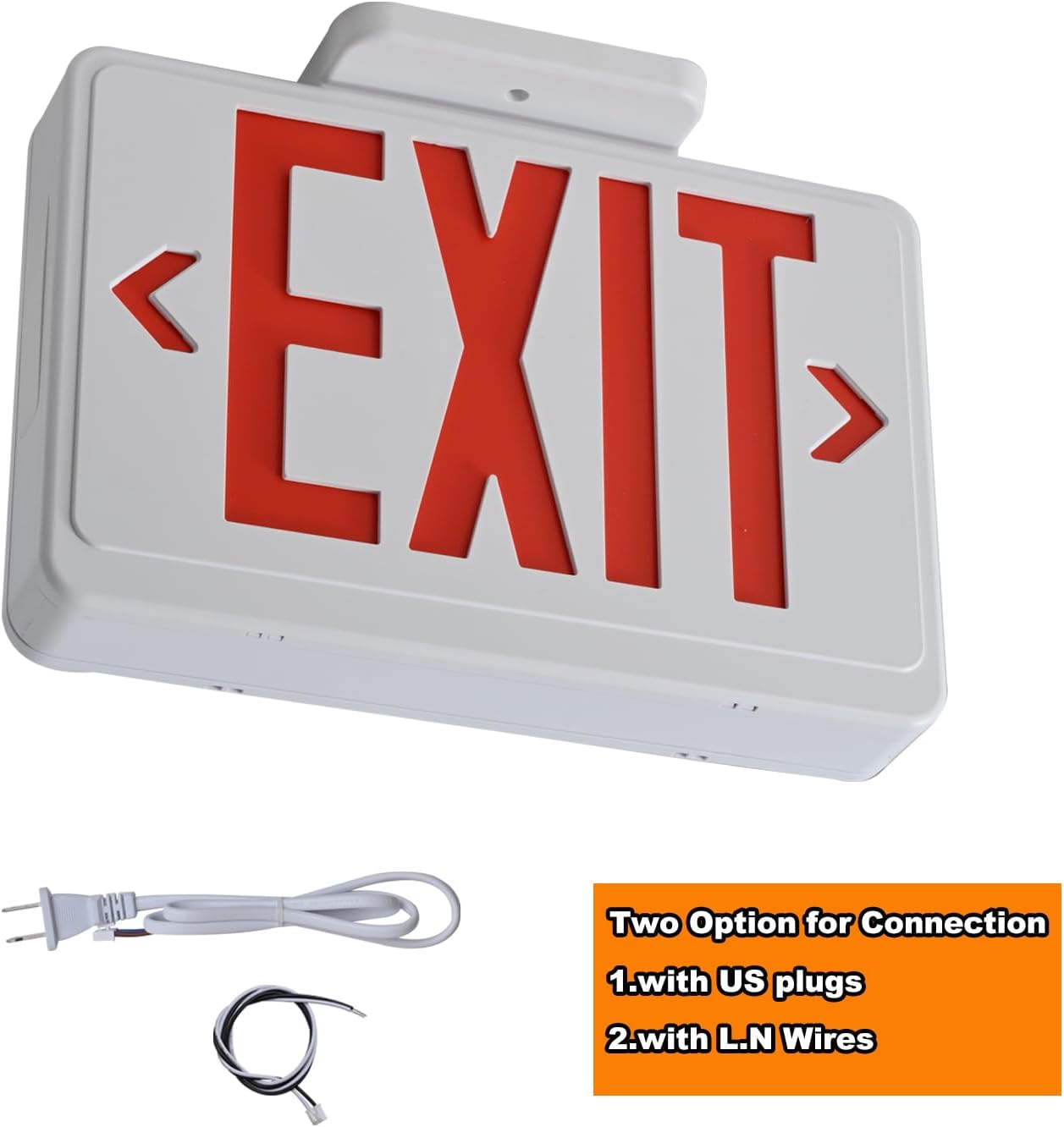 Exit light with battery backup