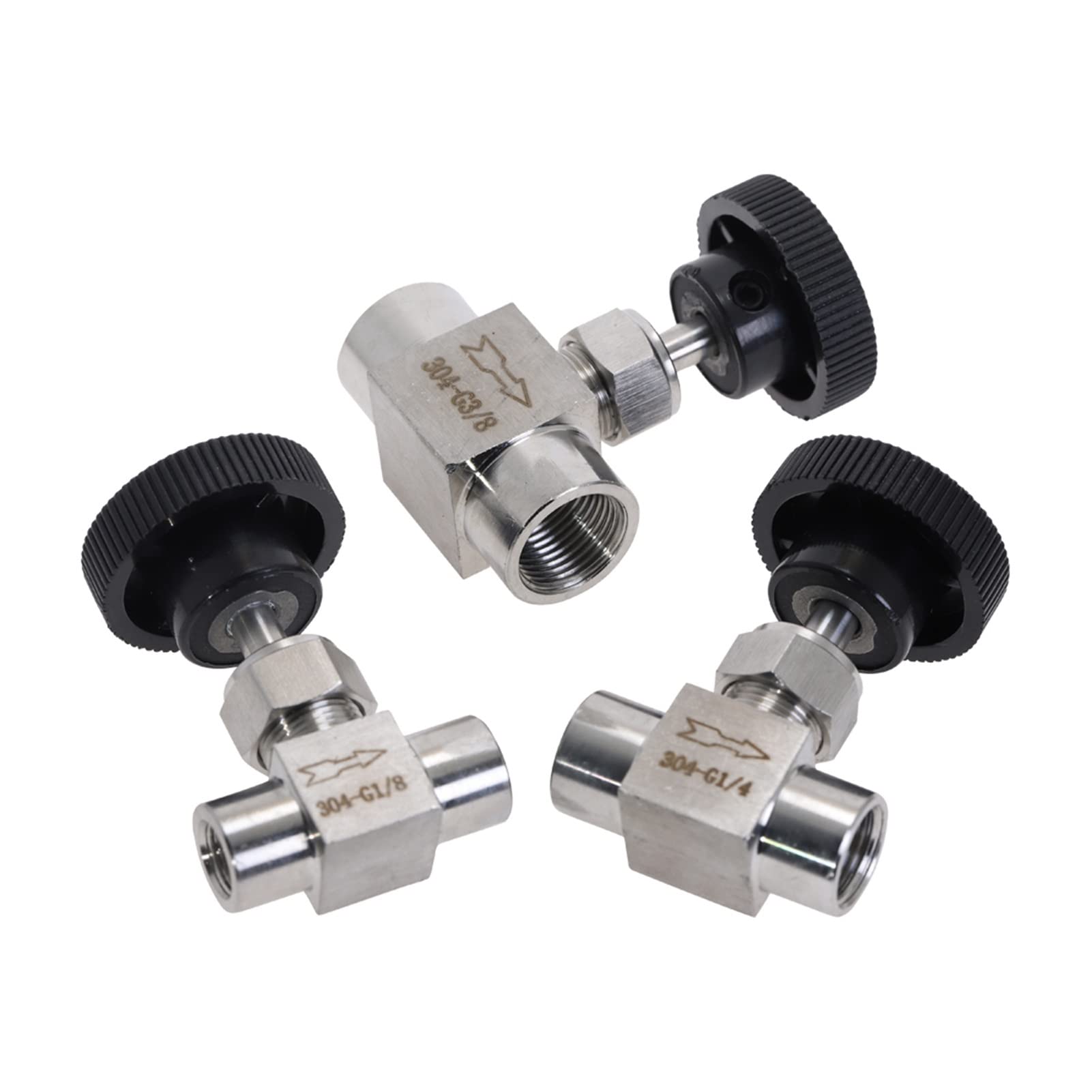 HJCMOONB Valve Stainless Steel Needle Valve 1/8