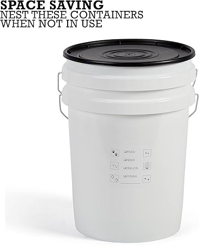 Miniatura 7 de United Solutions Recipiente hermético para almacenamiento de alimentos para mascotas, capacidad de 5 galones, ideal para comida de perros, comida