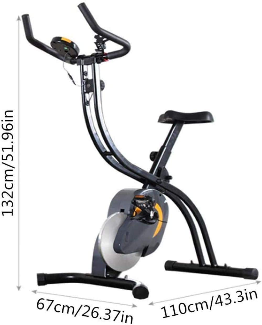 Cyclette da Ciclismo Indoor stazionaria con Display Digitale a LED e Test della frequenza cardiaca, Resistenza Regolabile, Tapis roulant Pieghevole
