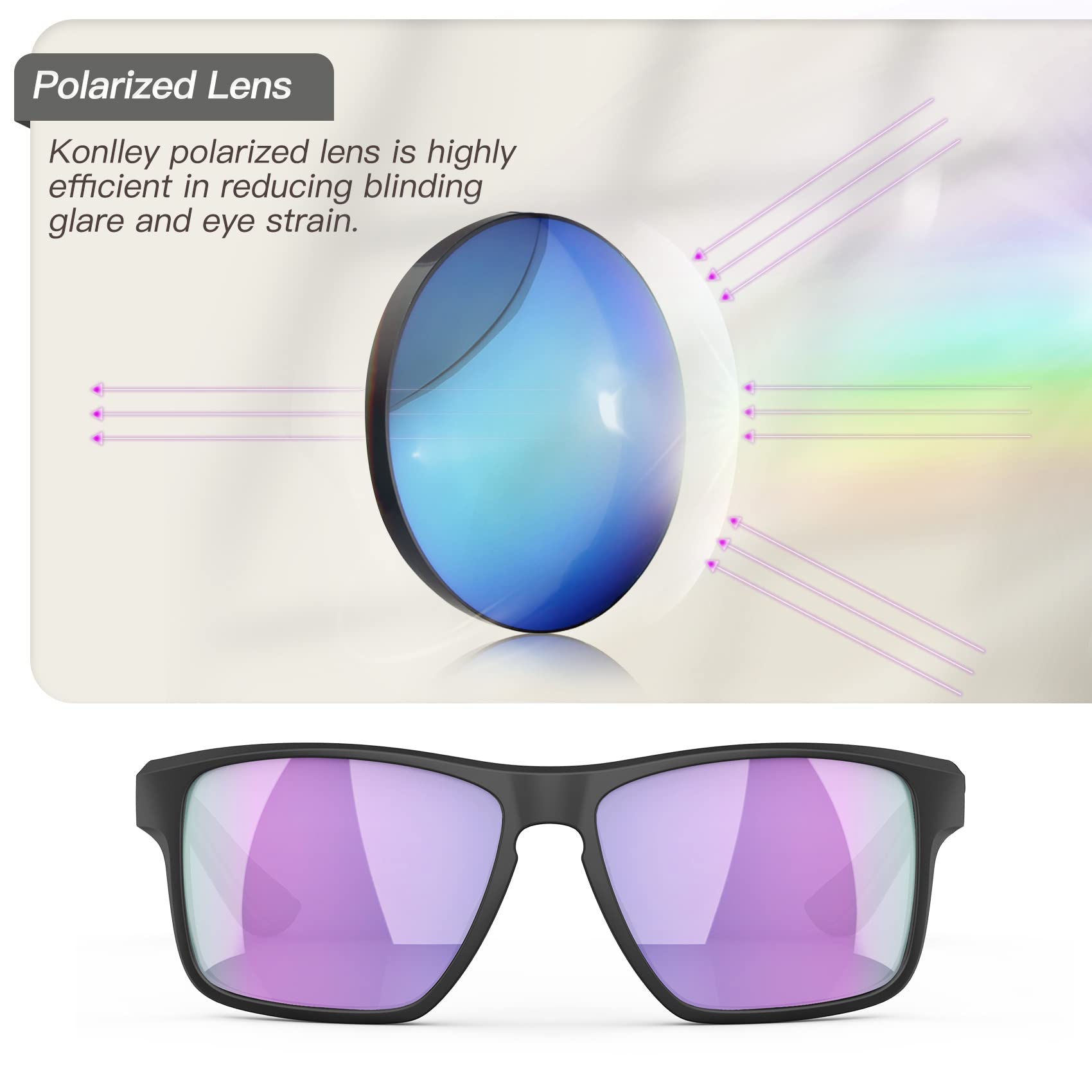 Lentes de sol polarizados flotantes, lentes de sol para deportes acuáticos para hombres y mujeres