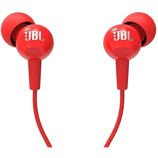 JBL C100Si Wired Headphone with Mic (Red)