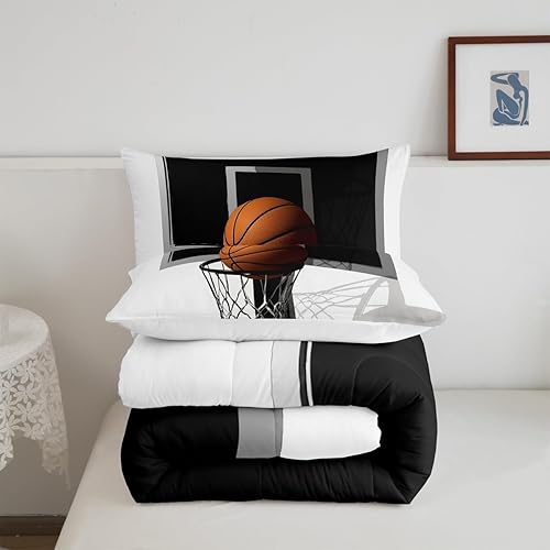 Miniatura 4 de Erosebridal Juego de ropa de cama de baloncesto 3D para niños, adolescentes, juego de ropa de cama de juegos de baloncesto, juego de ropa de cama