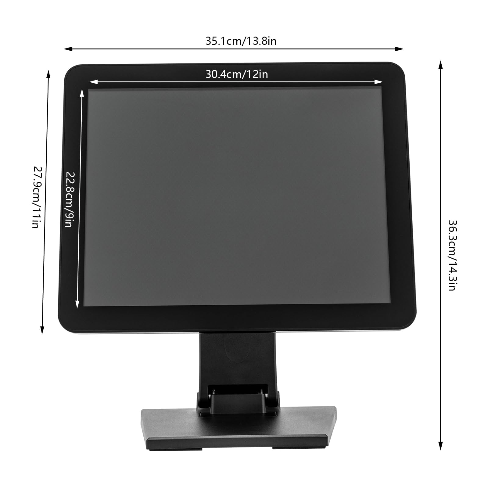 15 pollici Registratore di cassa, display di cassa Lcd Touch Cassa, pieghevole, per abbigliamento, supermercati, hotel