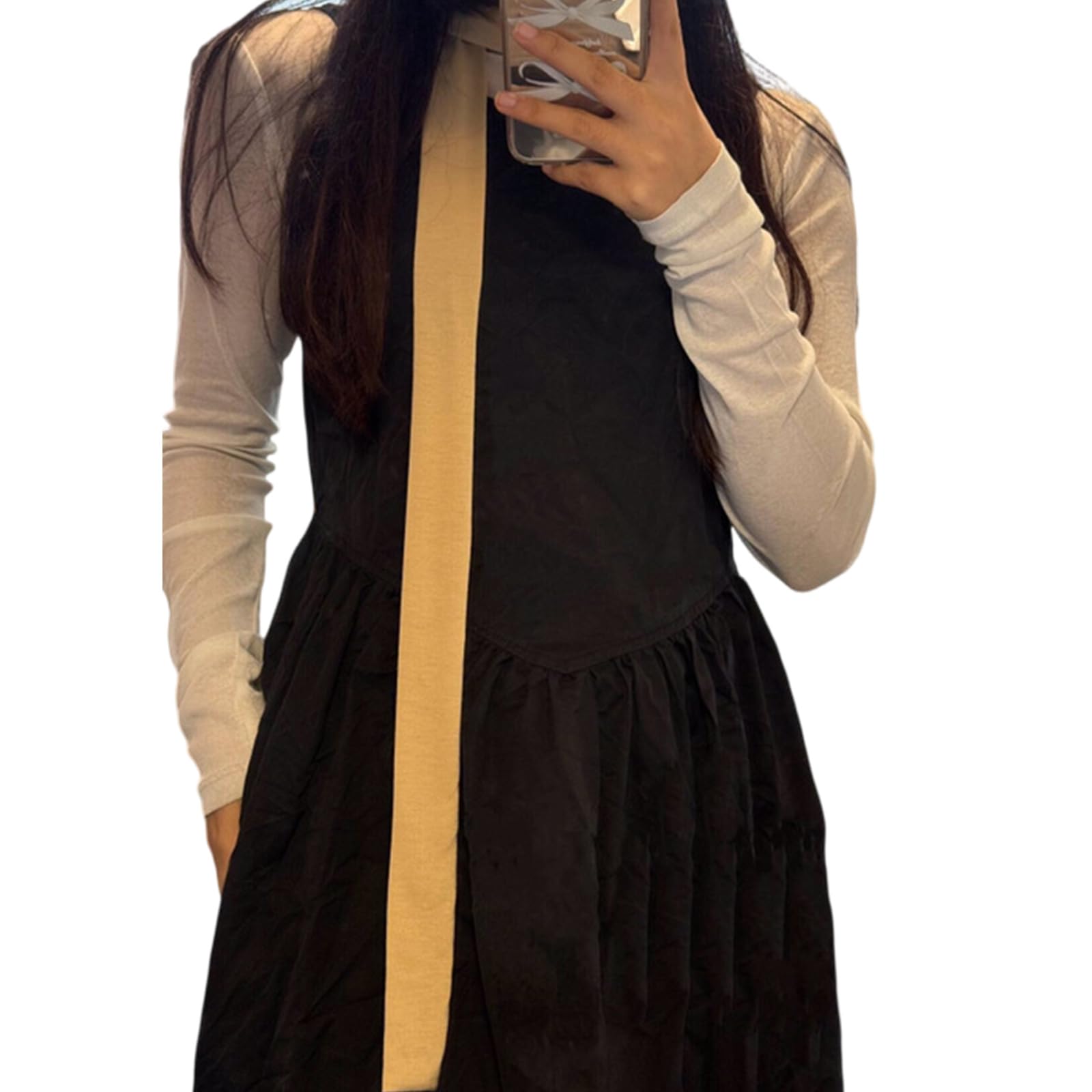 MICFENY Knit Skinny Scarf For Women Neckerchief Hangbag Handle Wrap Long Belt Choker Photo Props