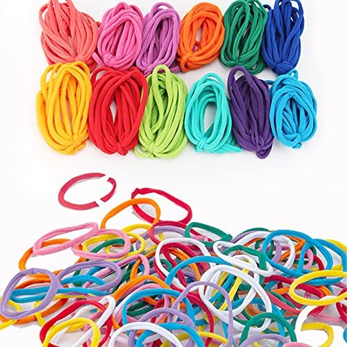Allazone 298PCS Loom Potholder Loops Weaving Craft Loom Loops, Weaving Loom Kit, 12 Colors Potholder Loops with Crochet Hook for DIY Crafts Supplies