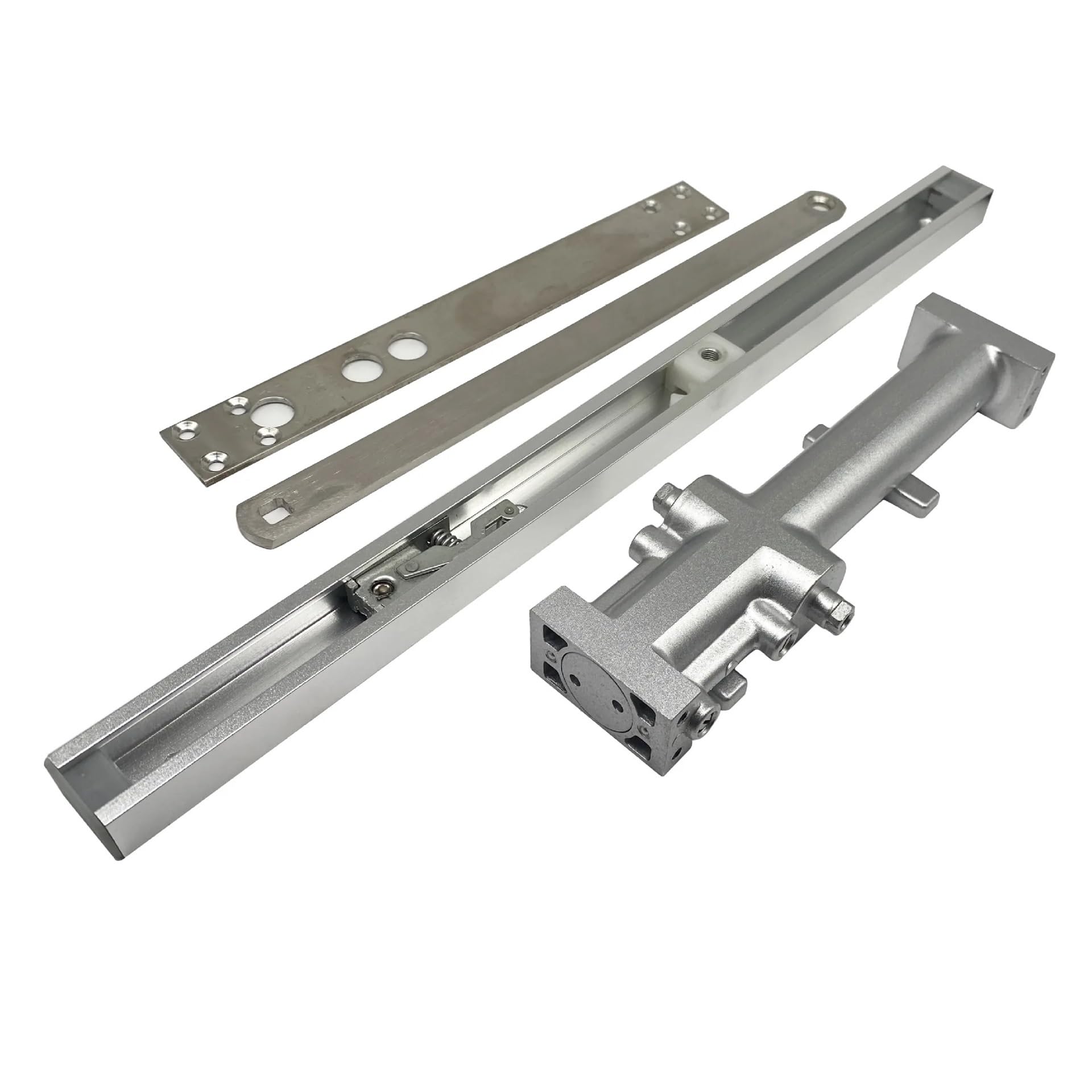 Chiudiporta automatico con buffer idraulico, velocità regolabile | Ferramenta di chiusura stabile for interni domestici e commerciali(Drawing the silver)