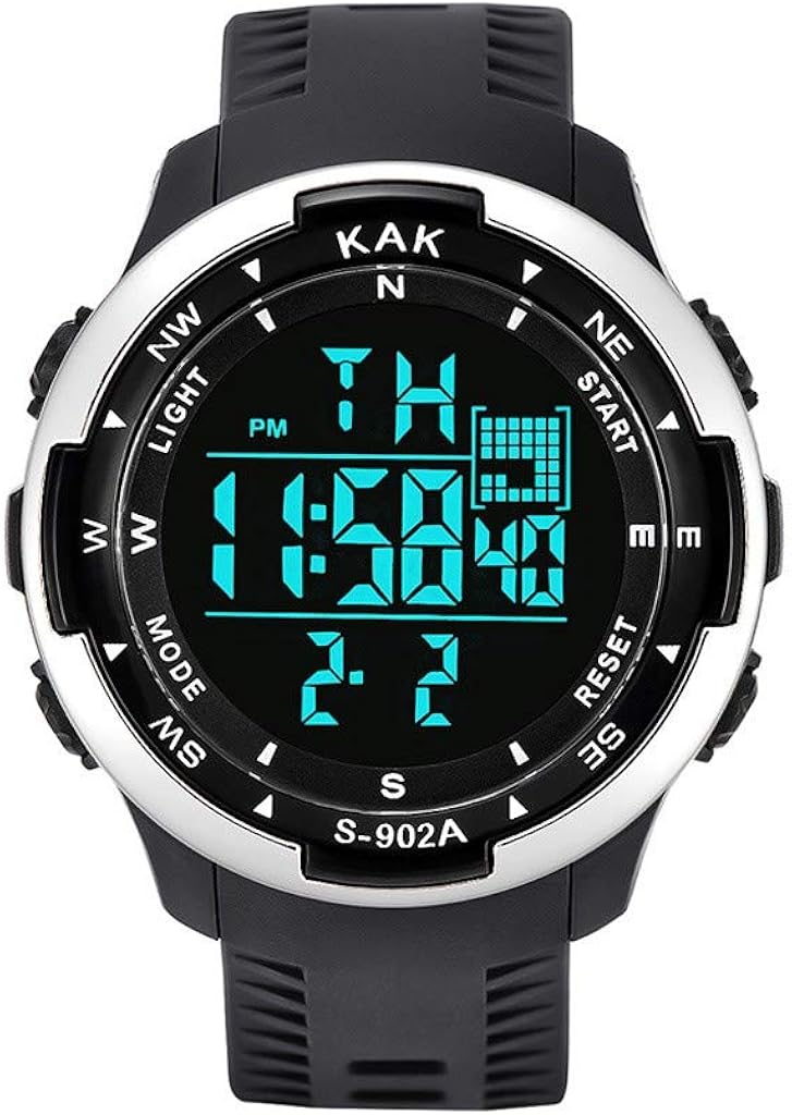 Moda Relojes Hombre Elegante Accesorio Barato Mejor Regalo,Reloj ElectróNico A Prueba De Agua Deportivo De Alta Gama MultifuncióN 50M Nueva 2020